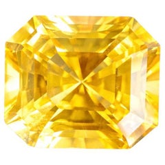 12.14 Carats Unheated Yellow Sapphire Octagon