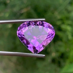 12.15 Carat Natural Loose Purple Amethyst Stone Heart Shape Brazilian Gemstone