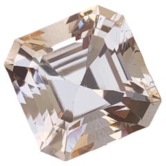 12.15 Carats Natural Loose Imperial Morganite Asscher Cut Gem For Jewelry Making