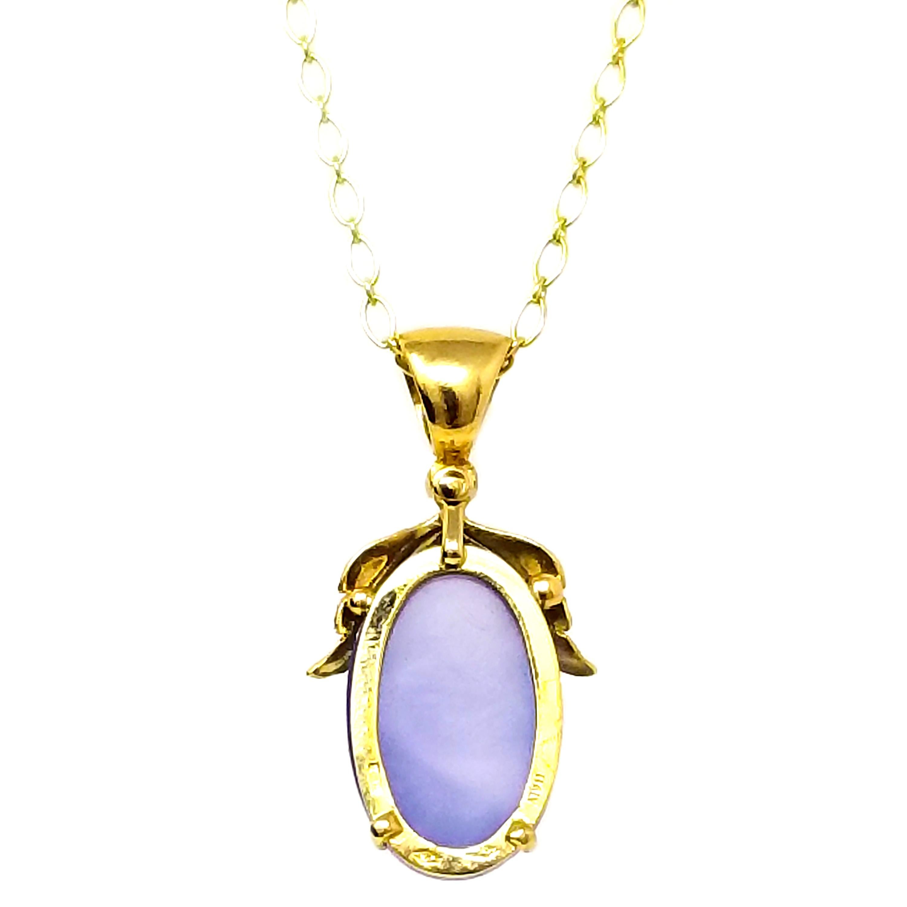 12.17ct Chalcedony 18kt Sylvia Necklace, Made in Italy by Cynthia Scott Jewelry In New Condition For Sale In Logan, UT