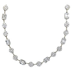 12.18 Carat Diamond White Gold Long Necklace