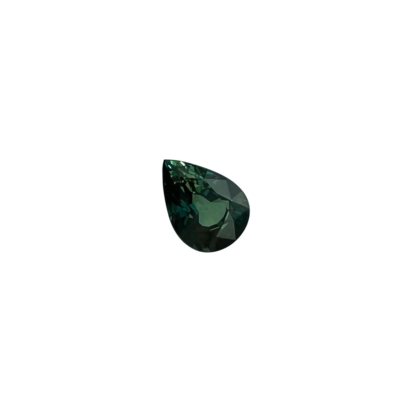 1.21ct Colour Change Sapphire Green Blue Untreated IGI Certified Unheated Pear