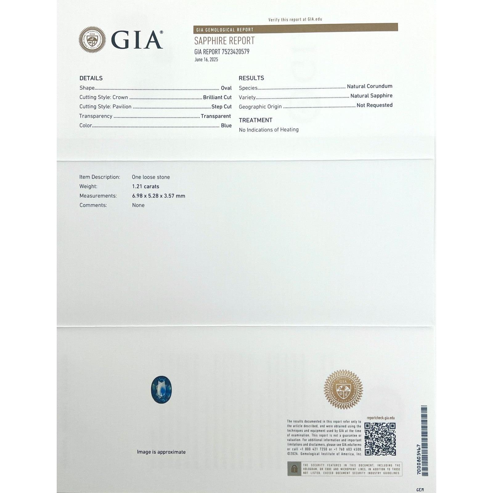 1.21ct GIA Certified Bi Colour Natural Sapphire Untreated Oval Cut Gem VS Gem

Saphir bicolore naturel non traité Pierre précieuse.
Saphir de 1,21 carat avec un bel effet bicolore montrant une zonation de couleur bleue et blanche.
Entièrement