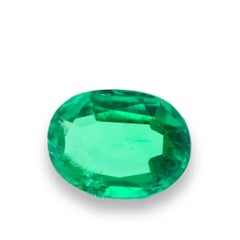 1.21ct Natural Earth Oval Colombian Emerald Gemstone Green Color Gem Quality