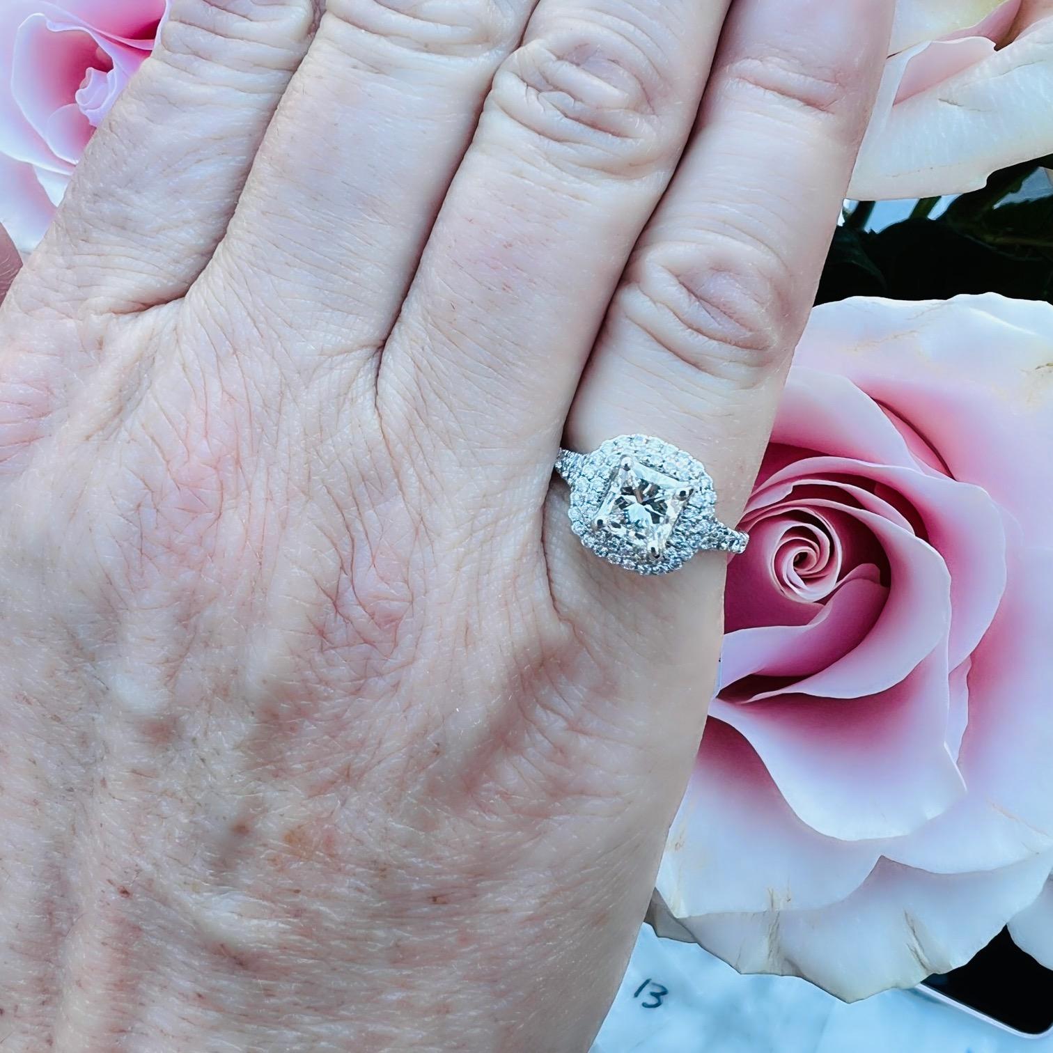 1.21ct Princess Cut Diamond Ring For Sale 1