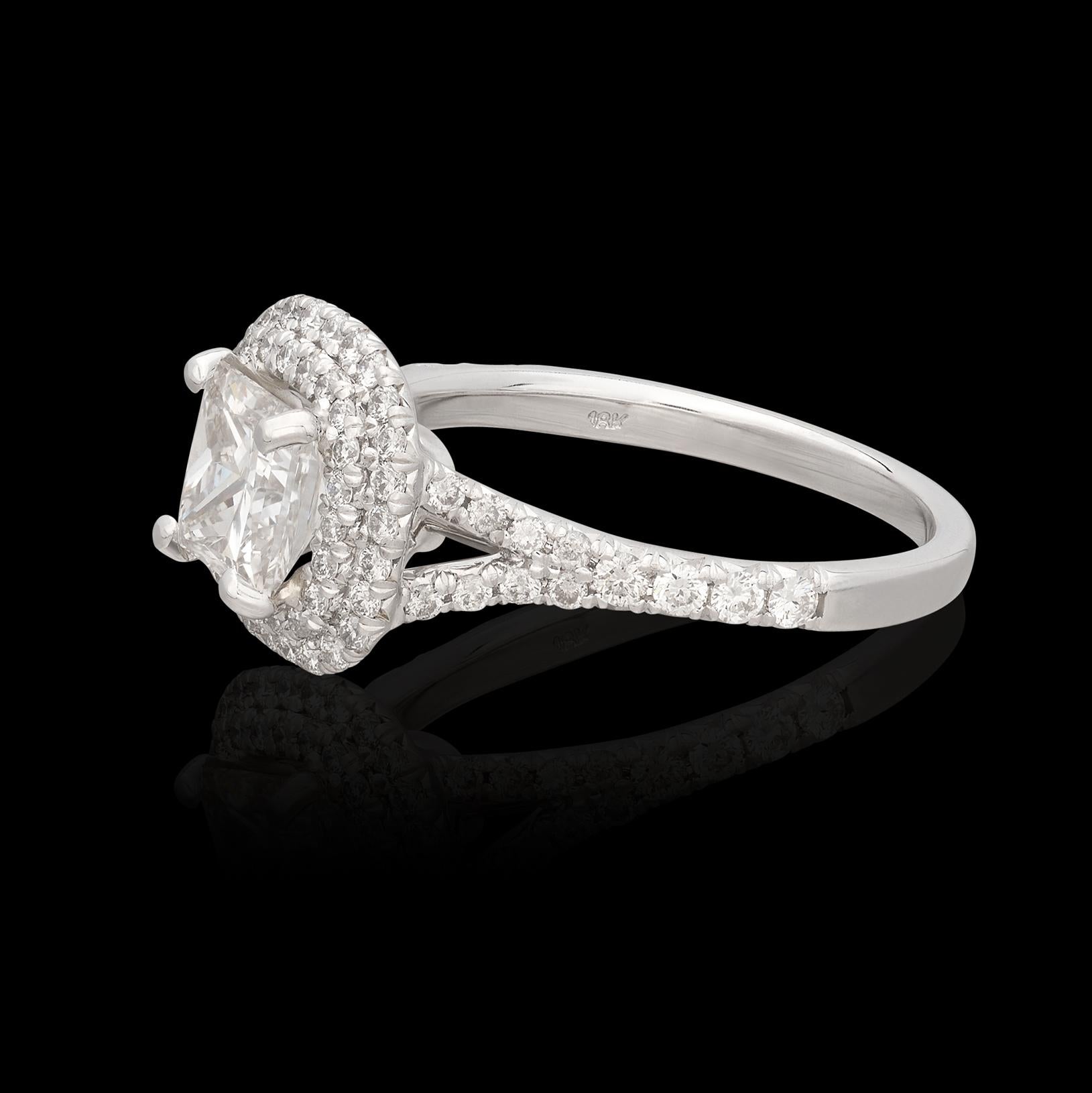 1.21ct Princess Cut Diamond Ring For Sale 3