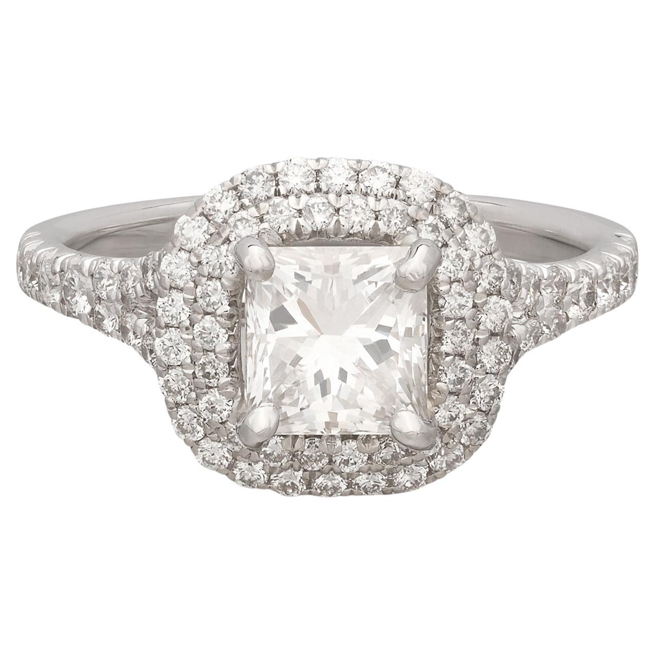 1.21ct Princess Cut Diamond Ring For Sale