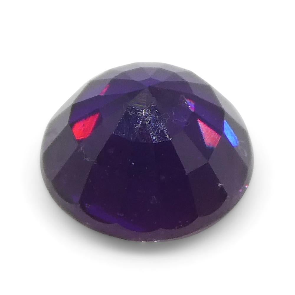 1.21ct Round Purple Sapphire from East Africa, Unheated For Sale 5