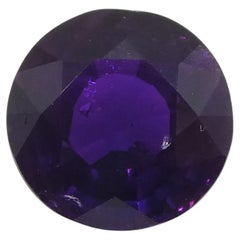 Saphir rond violet 1.21 carat provenant d'Afrique de l'Est, non chauffé