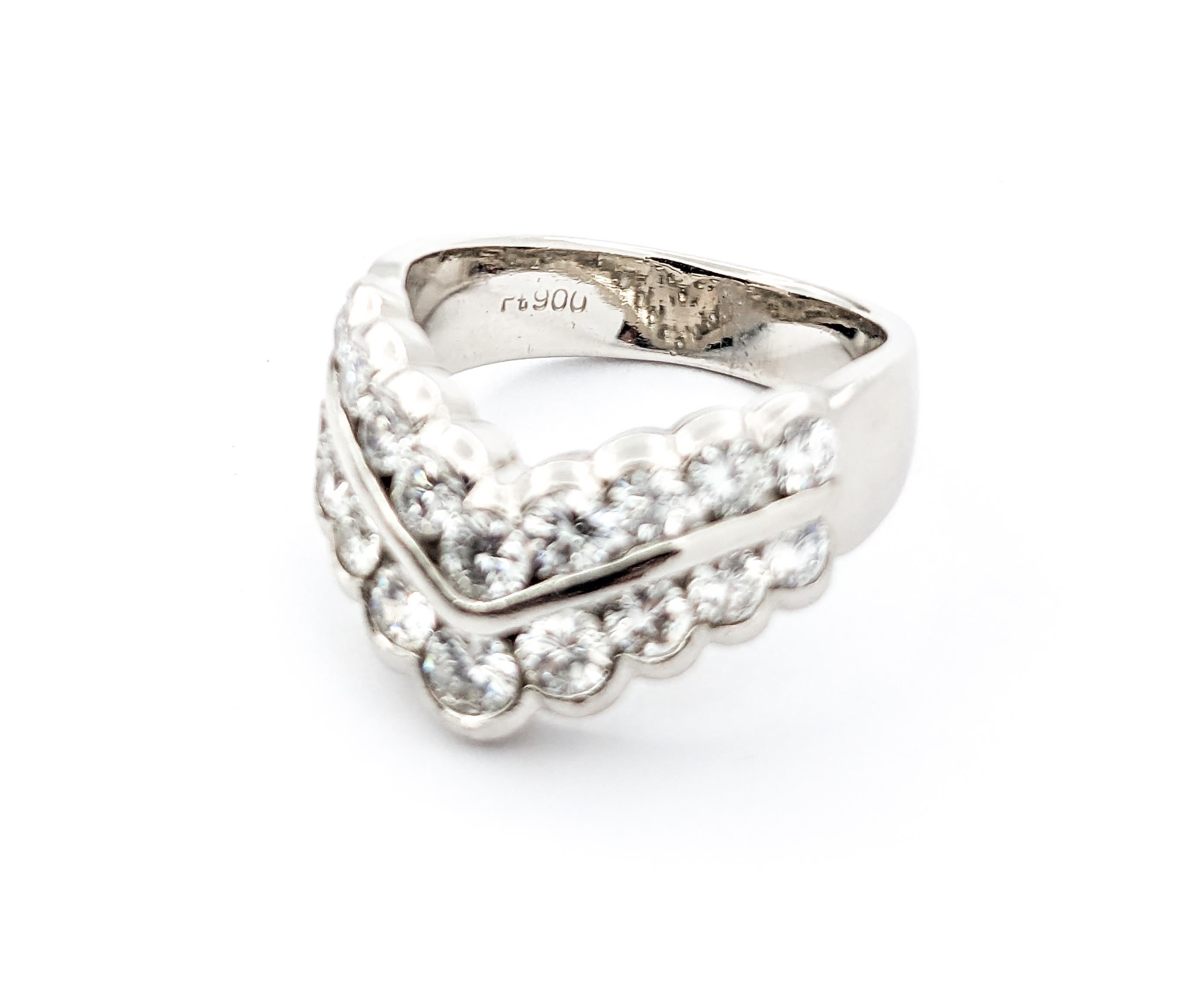 Women's 1.21ctw Diamond Ring In Platinum For Sale