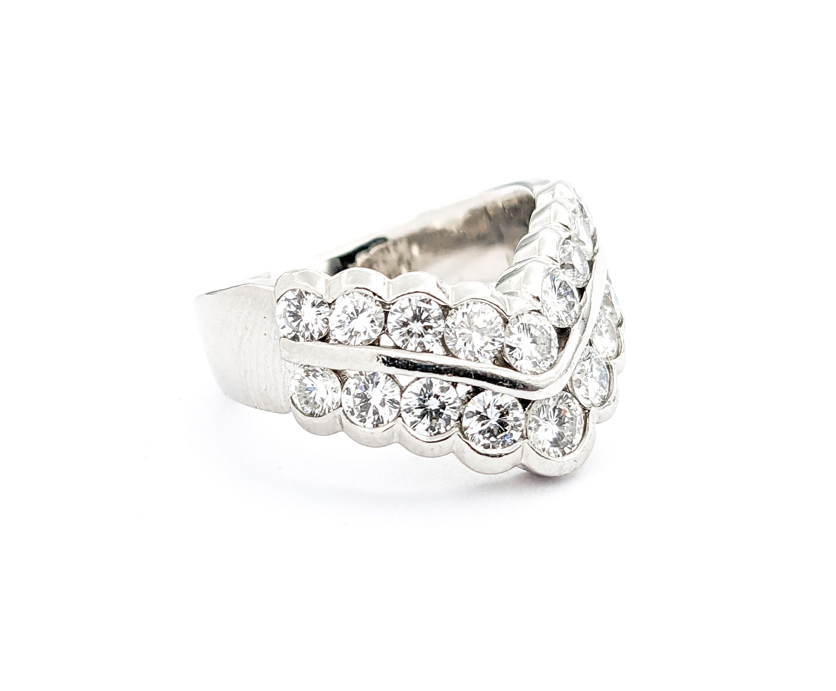 1.21ctw Diamond Ring In Platinum For Sale 2