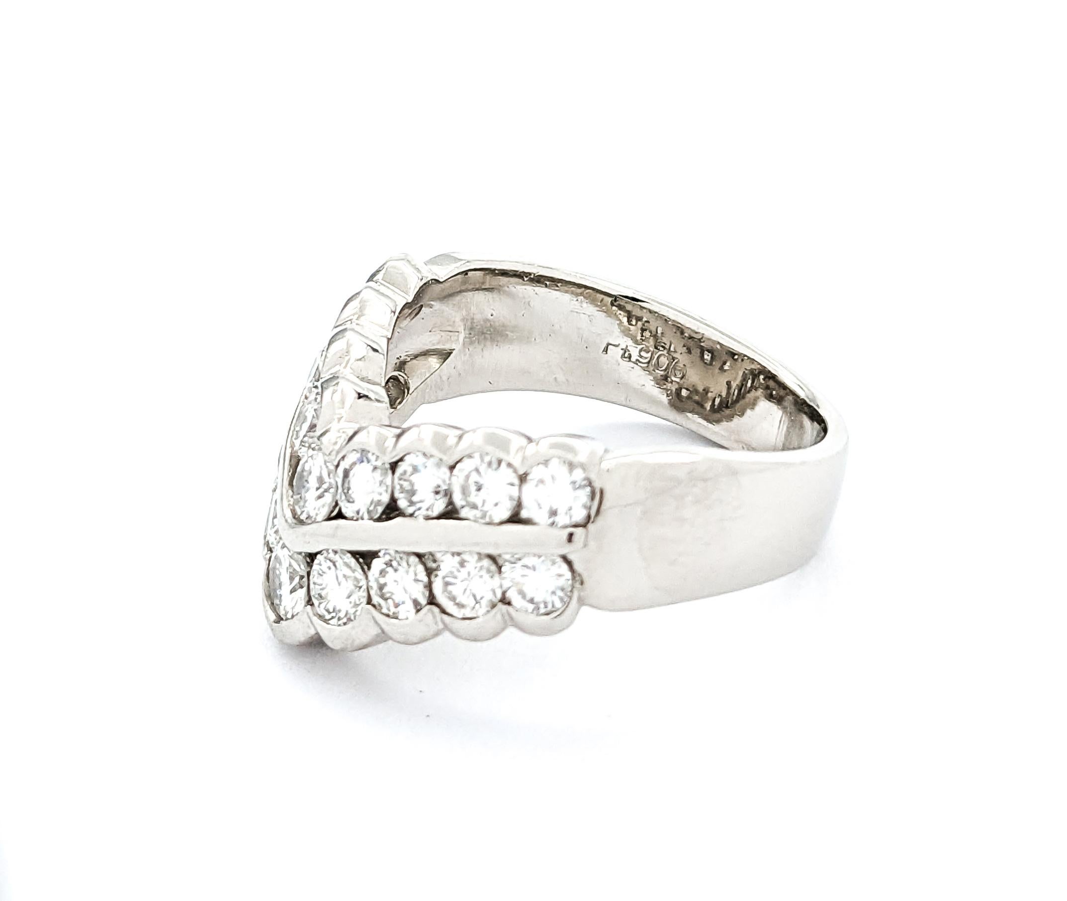 1.21ctw Diamond Ring In Platinum For Sale 3