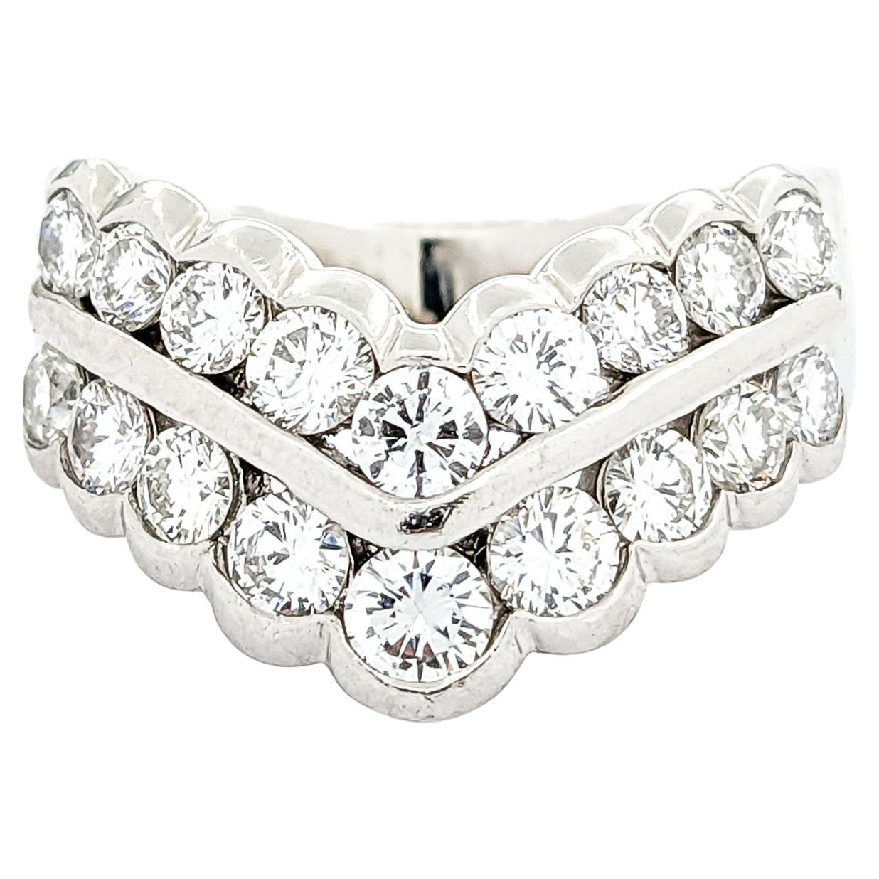 1.21ctw Diamond Ring In Platinum For Sale