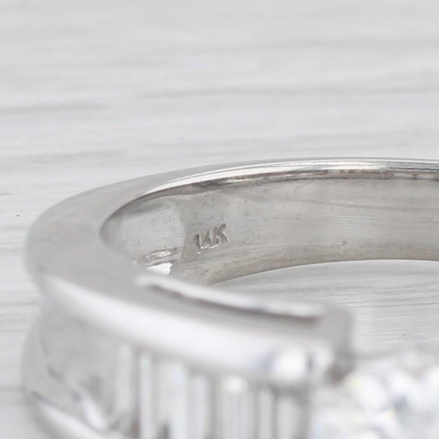 1.21ctw Round Diamond Engagement Ring 14k White Gold Size 7 For Sale 2