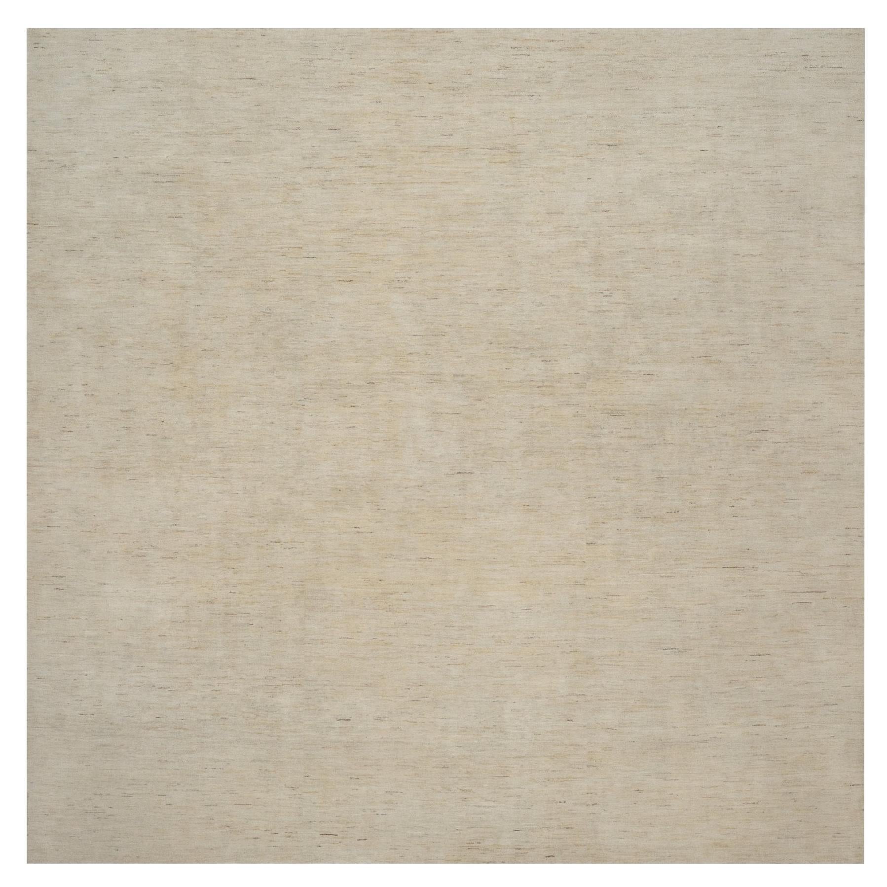 12
1 "x12
1" Ivoire Noué à la main Design amne Lori Buft Gabbeh Tapis de laine carré