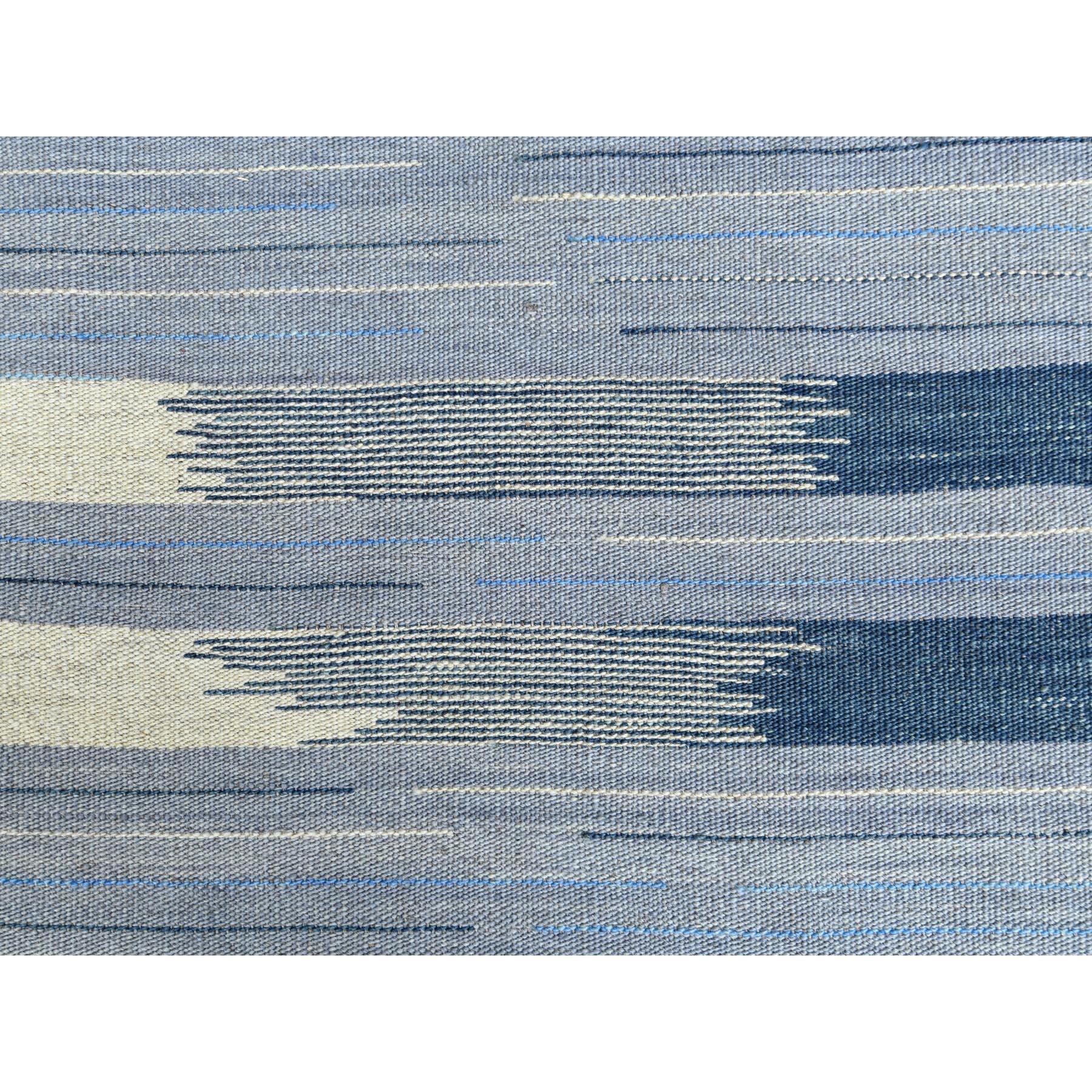 This is a truly genuine one-of-a-kind Hand Woven Flat Weave Kilim Pure Nomadic Stripe Design Wool Reversible Over Size Oriental Rug. It has been Woven for months and months in the centuries-old weaving craftsmanship techniques by expert