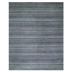 12'1x15'1" Gray Soft Shiny Wool Hand Knotted Kohinoor Herat XL Oriental Rug