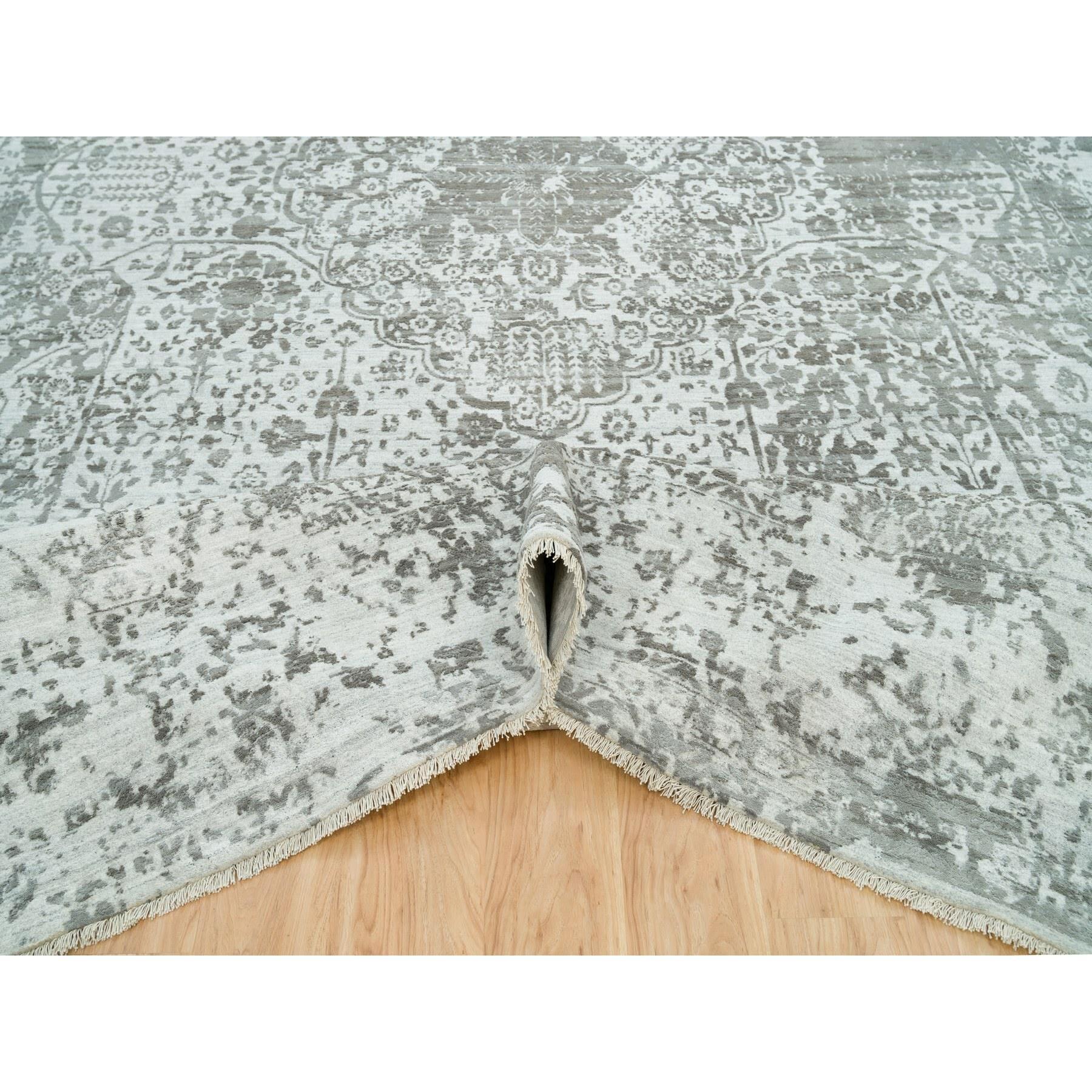 Annodato a mano Tappeto Chrome Zoroastrian 12'1 