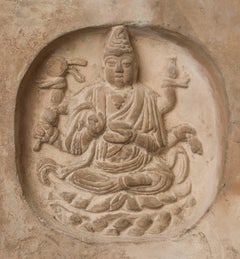 12/13thC Song Dynasty Chinese Terracotta Buddha Architectural Wall Piece 10355