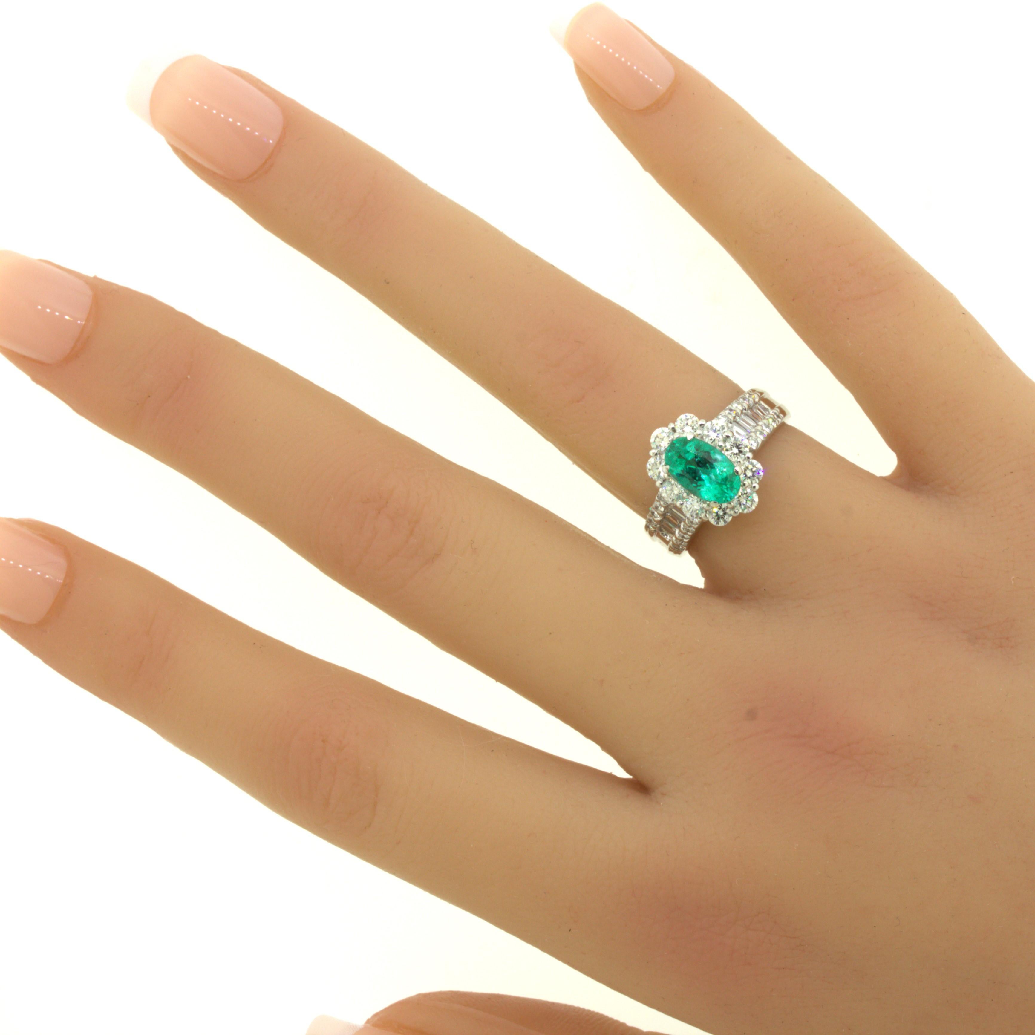 1.22 Carat Brazilian Paraiba Tourmaline Diamond Platinum Ring, GIA Certified 5