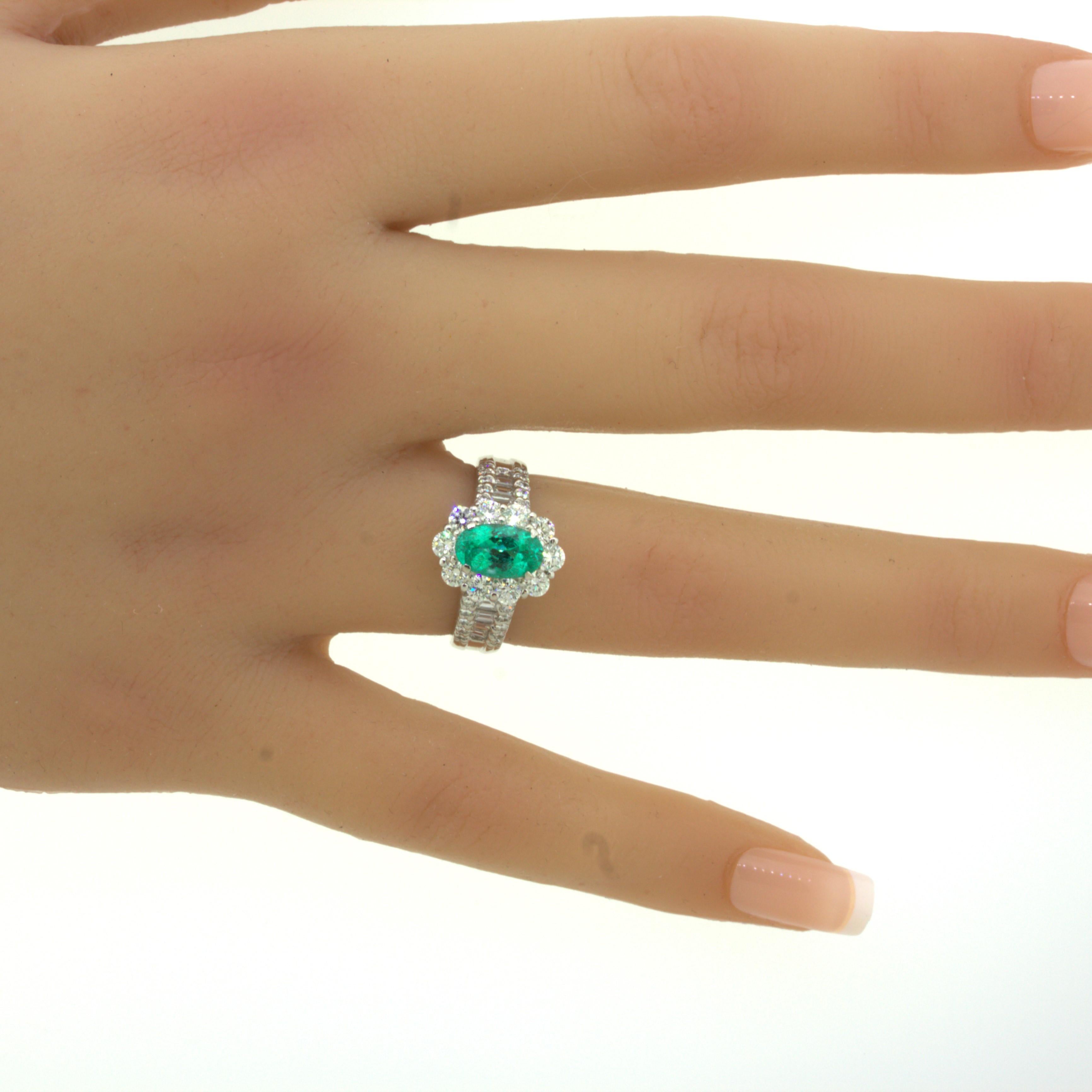 1.22 Carat Brazilian Paraiba Tourmaline Diamond Platinum Ring, GIA Certified 7