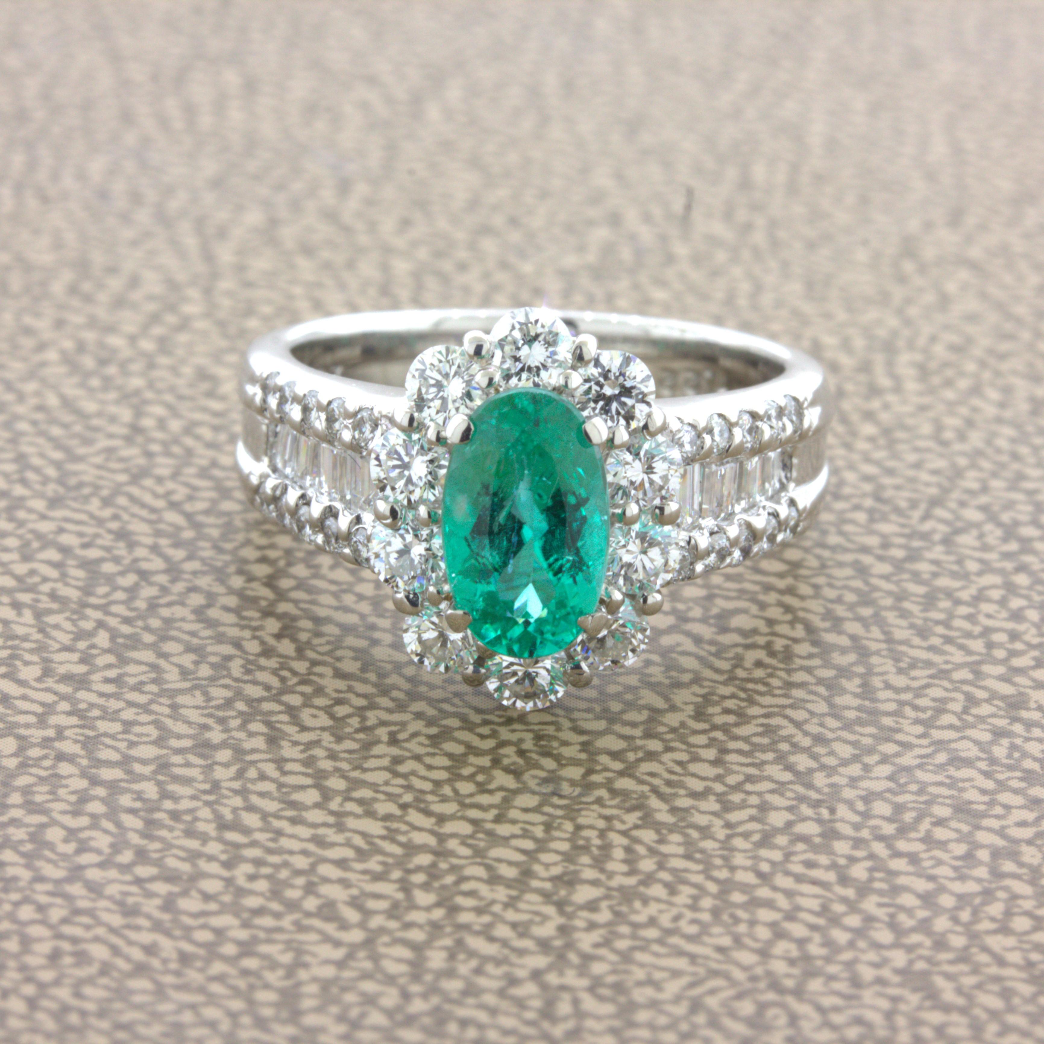 A rare and exotic gem from the state of Paraiba, Brazil. Brazilian Paraibas are extremely hard to find in sizes 0.50 carat and above. This stone weighs 1.22 carats and also has a superb rich electric color which they are known for. Stones weighing