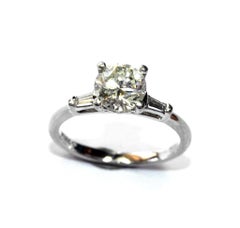 1.22 Carat Brilliant Cut Diamond Platinum Engagement Ring