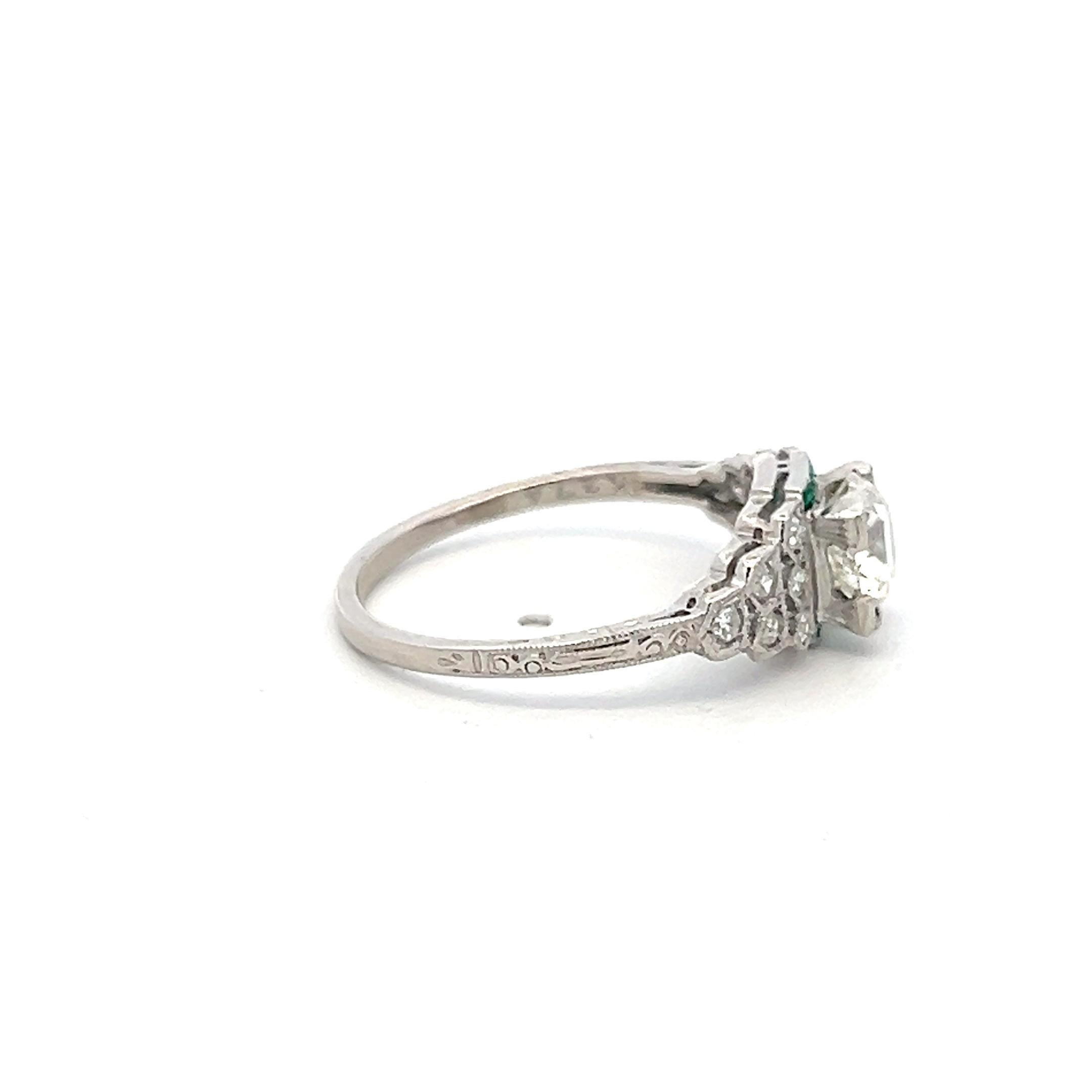 Title:
1.22 Carat Circular Brilliant Cut J VVS2 and Old European Cut J SI1 Diamond Platinum Art Deco Ring
Style:
Art Deco
Metal:
Platinum
Gemstone 1:
0.17 Carat Diamond
Number of Stones:
12
Color:
J
Clarity:
SI1
Shape:
Old European Cut
Gemstone