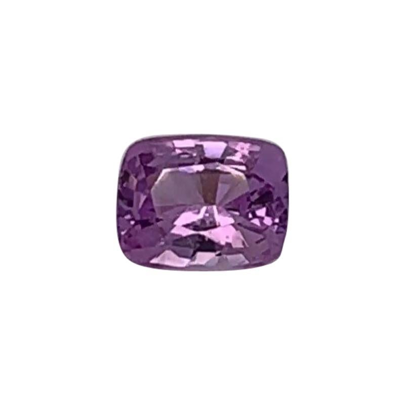 1.22 Carat Cushion Shaped "Bubblegum" Color Sapphire GIA Certified Unheated For Sale