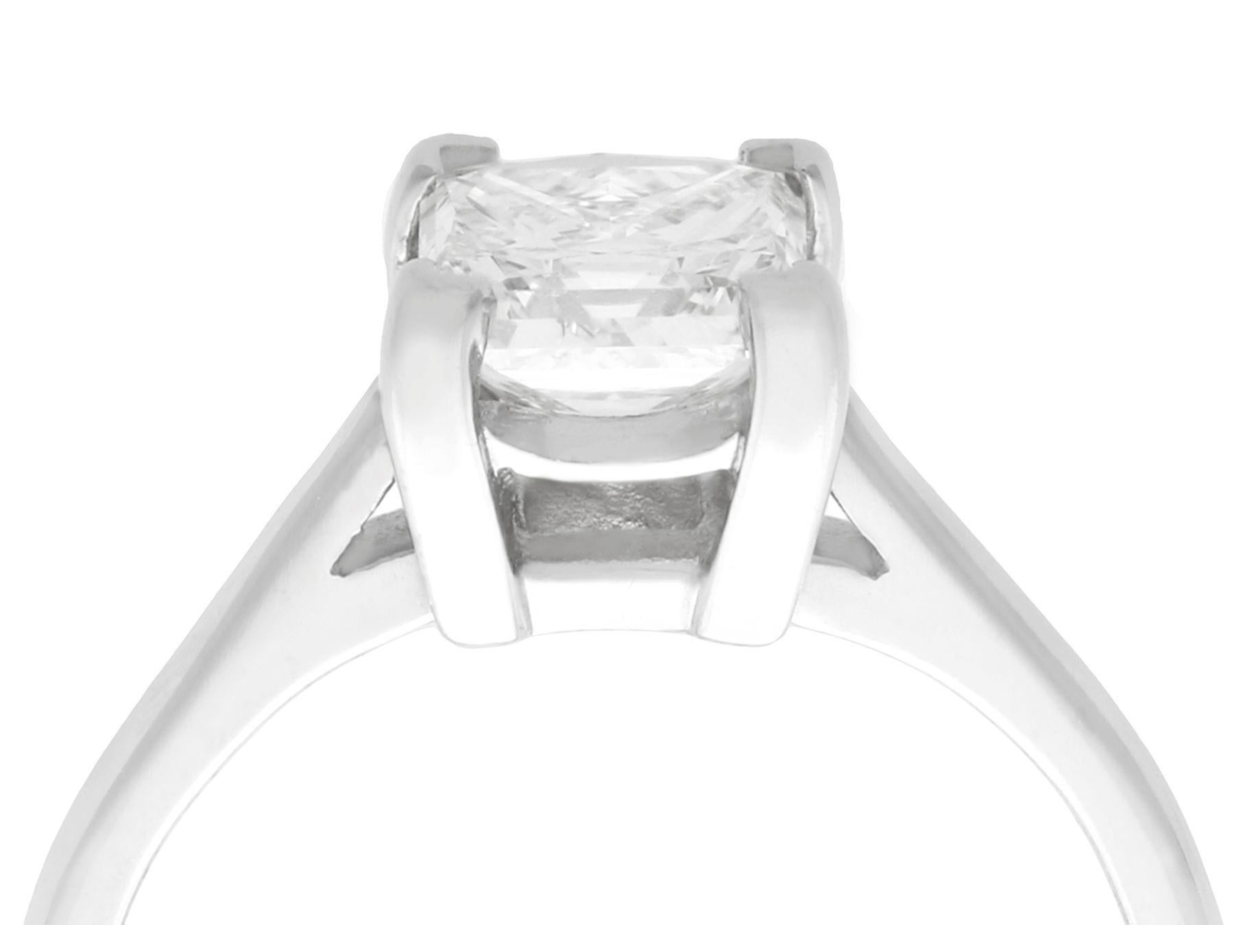 An impressive contemporary 1.22 carat princess cut diamond and platinum solitaire ring; part of our diamond engagement ring collections.

This fine and impressive contemporary princess cut diamond solitaire ring has been crafted in platinum.

The