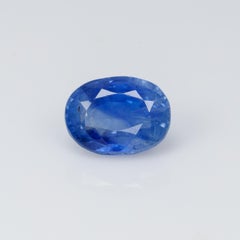 1.22 carat, Faceted oval blue sapphire
