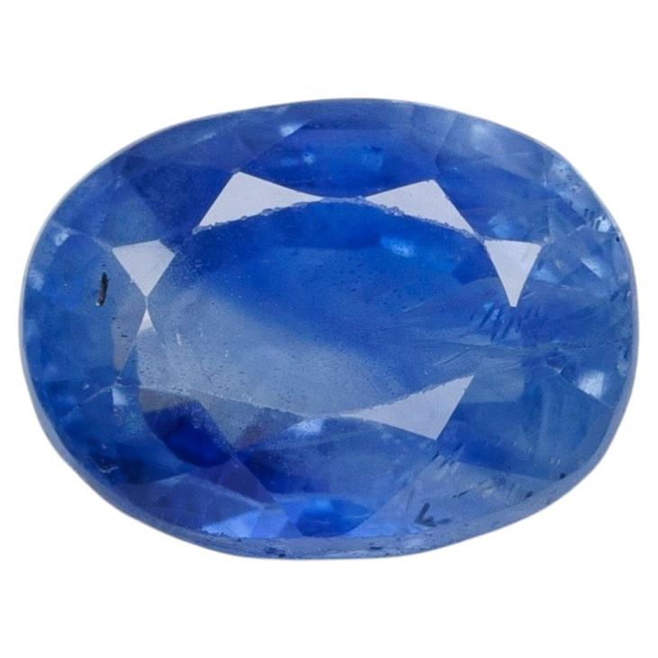 Saphir bleu ovale facetté de 1,22 carat