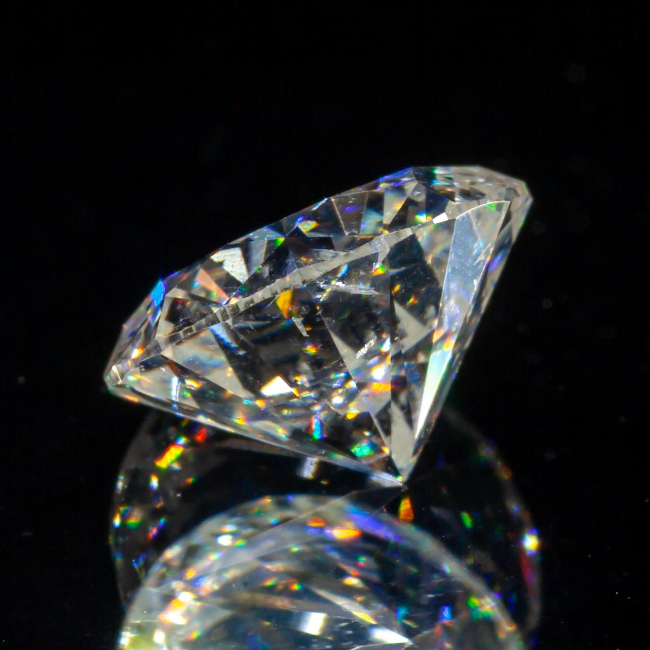 Moderne Diamant taille ronde brillant de 1,22 carat non serti H / I1 certifié GIA en vente