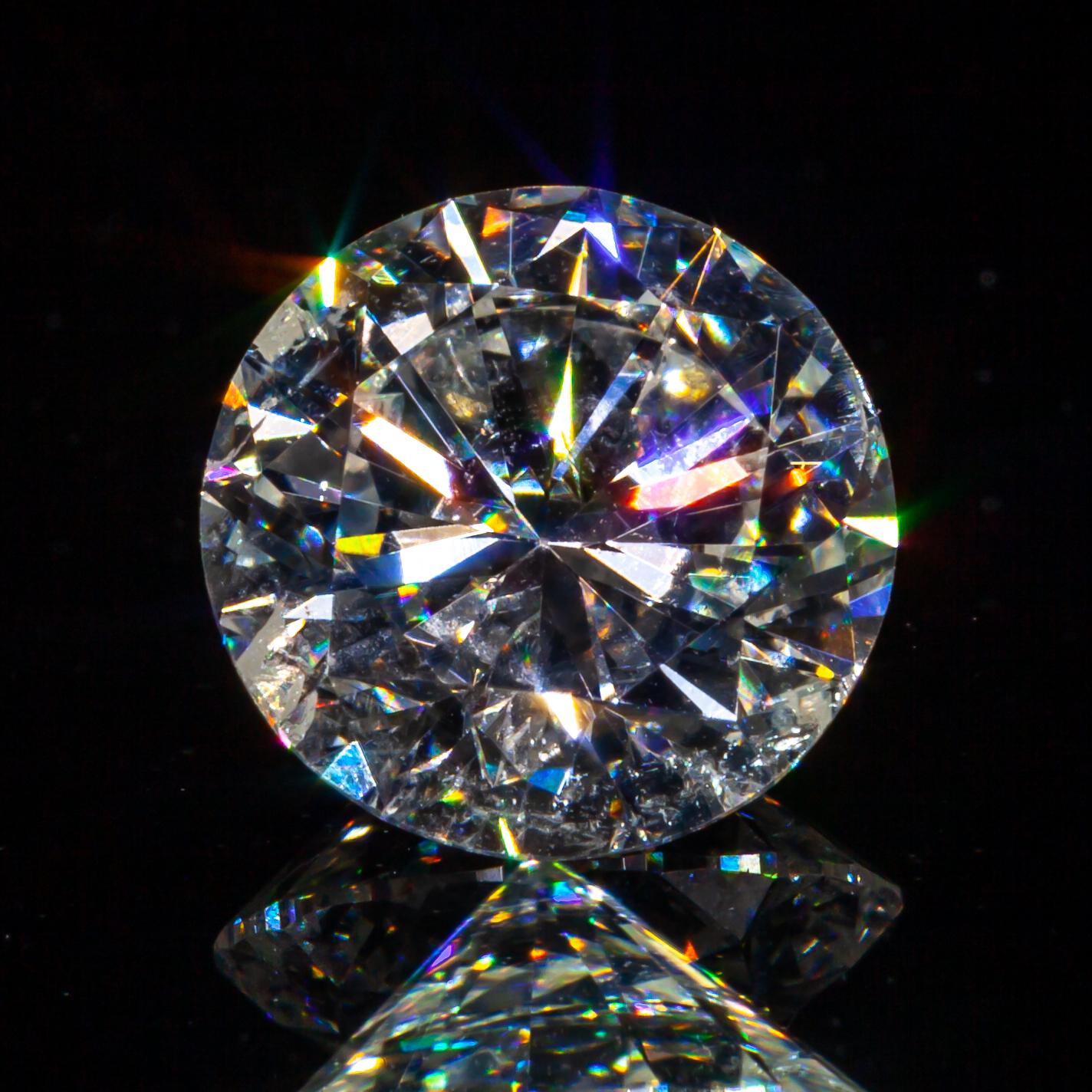 Taille ronde Diamant taille ronde brillant de 1,22 carat non serti H / I1 certifié GIA en vente