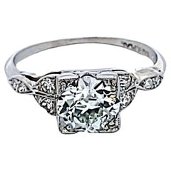 1,22 Karat Verlobungsring aus Platin mit alteuropäischem Schliff J-I VS1-SI1 Diamant