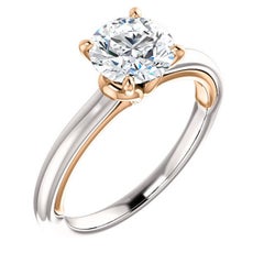 1.22 Carat Old European Diamond White Rose Gold Engagement Ring GIA D-VVS2