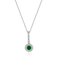 1.22 Carat Emerald Diamond Gold Halo Pendant and Earrings Set