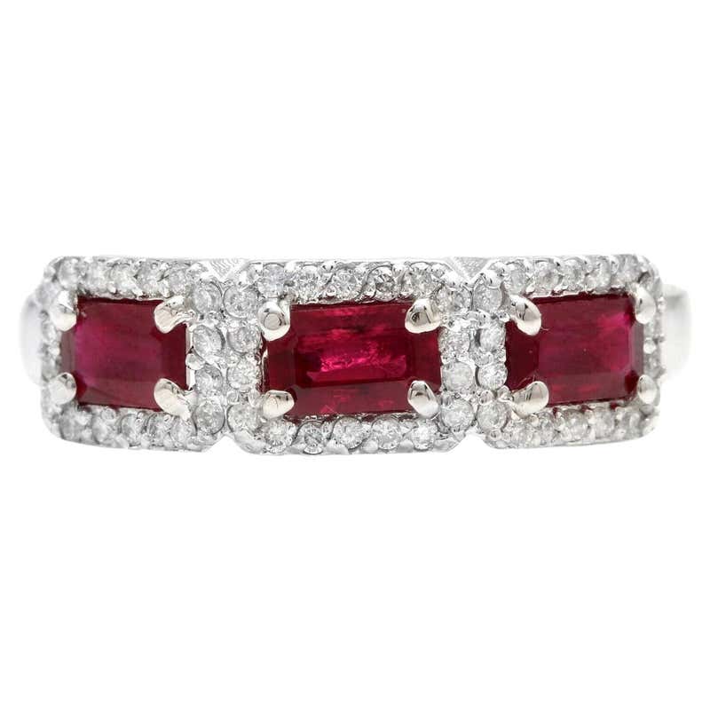 2 Carat Natural Ruby and Diamond Ring For Sale at 1stDibs | 2 carat ...