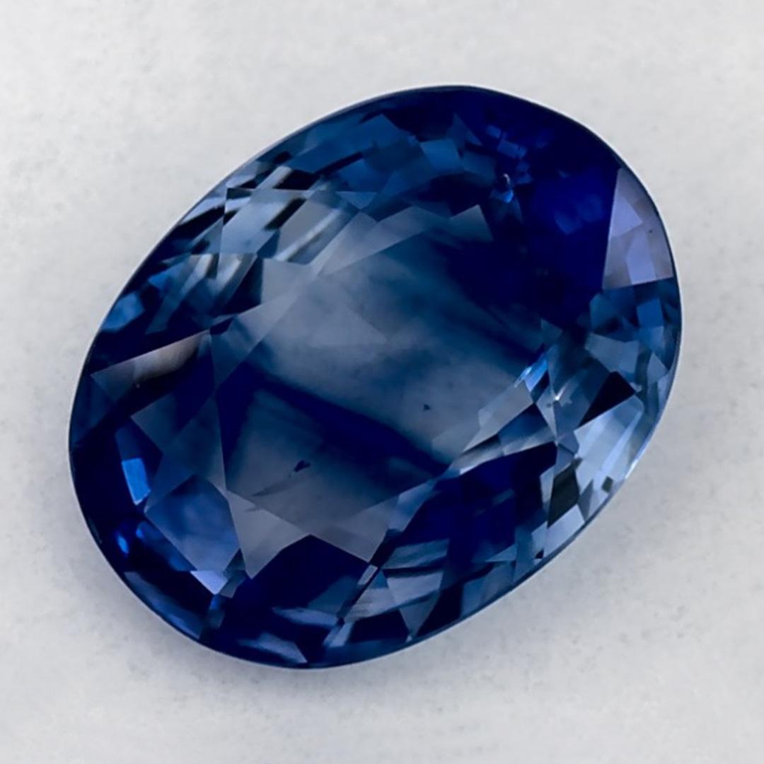 Taglio ovale 1.22 carati di zaffiro blu ovale sfuso in vendita