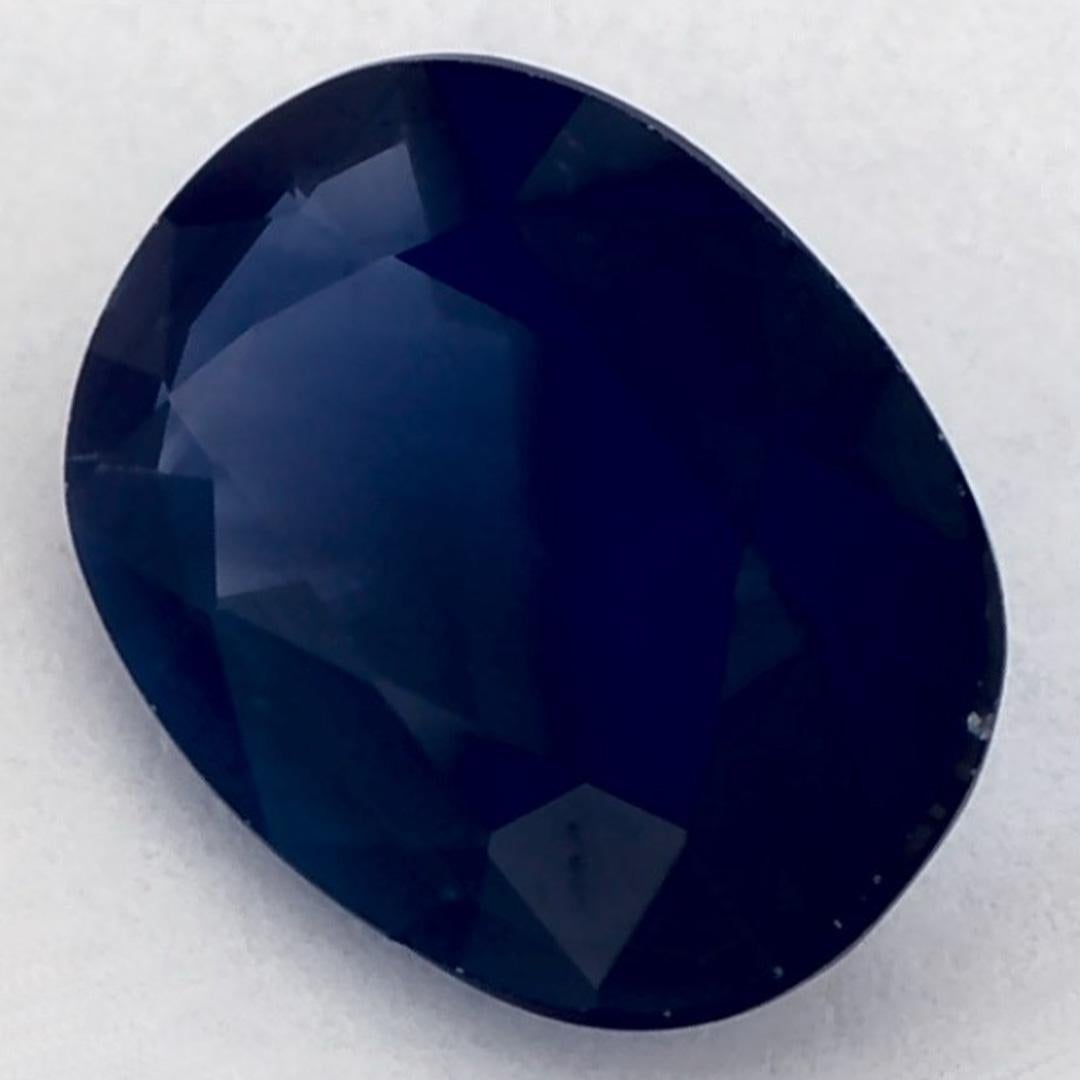 Taille ovale 1.22 Ct Blue Sapphire Oval Loose Gemstone (pierre précieuse en vrac) en vente