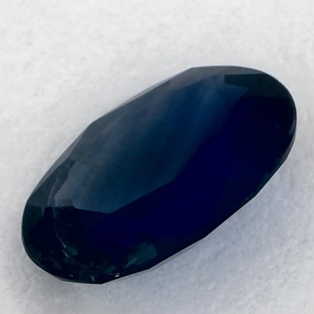 1.22 carati di zaffiro blu ovale sfuso in vendita 2