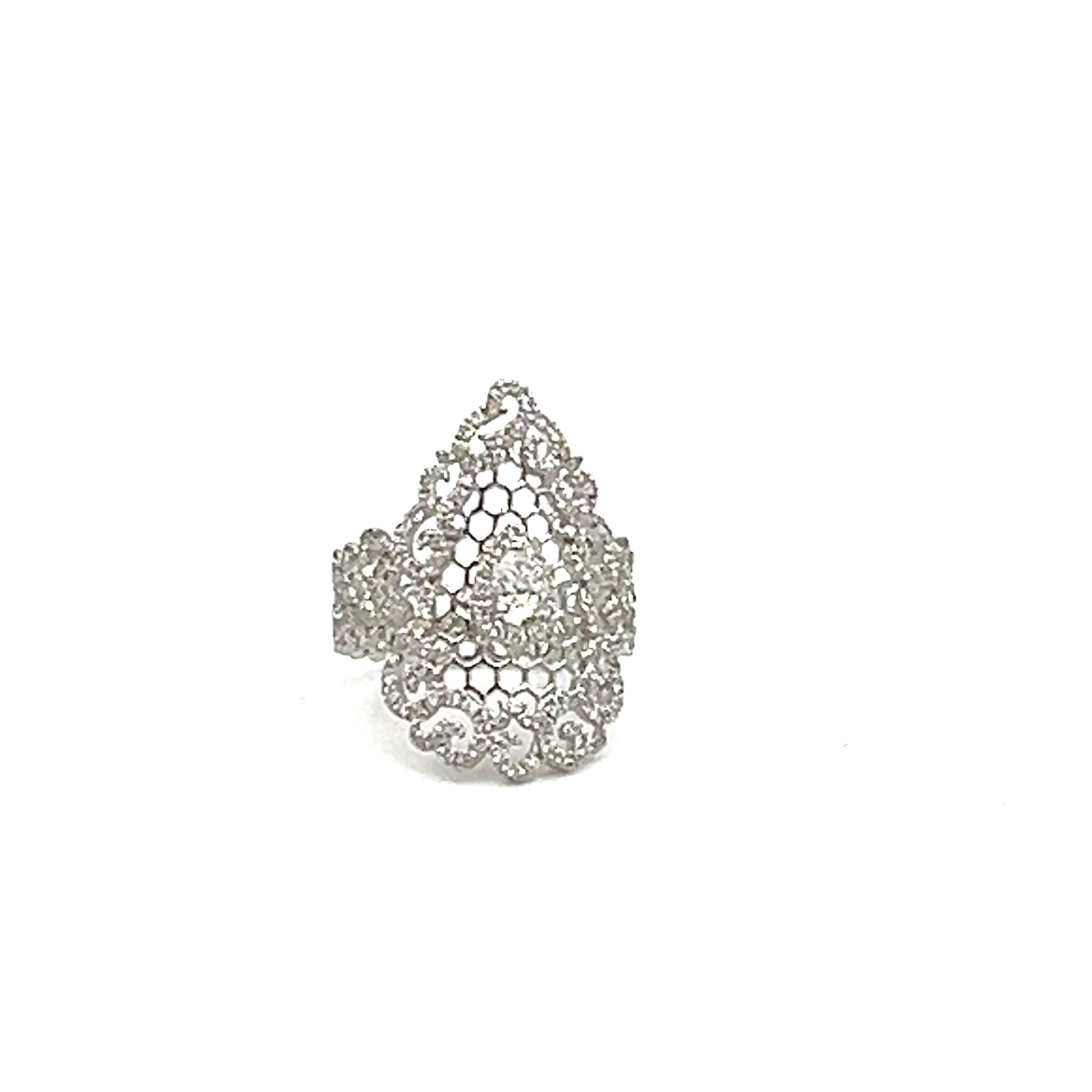 1.22 ct Pear Diamond Ring  For Sale 1