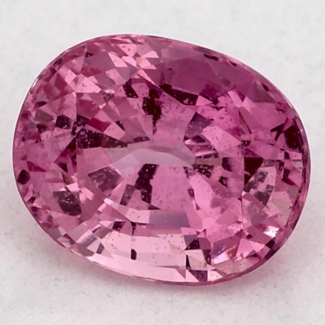Taille ovale 1.22 Ct Pink Sapphire Oval Loose Gemstone en vente