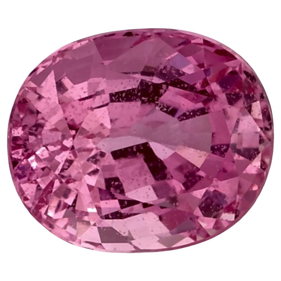 1.22 Ct Pink Sapphire Oval Loose Gemstone
