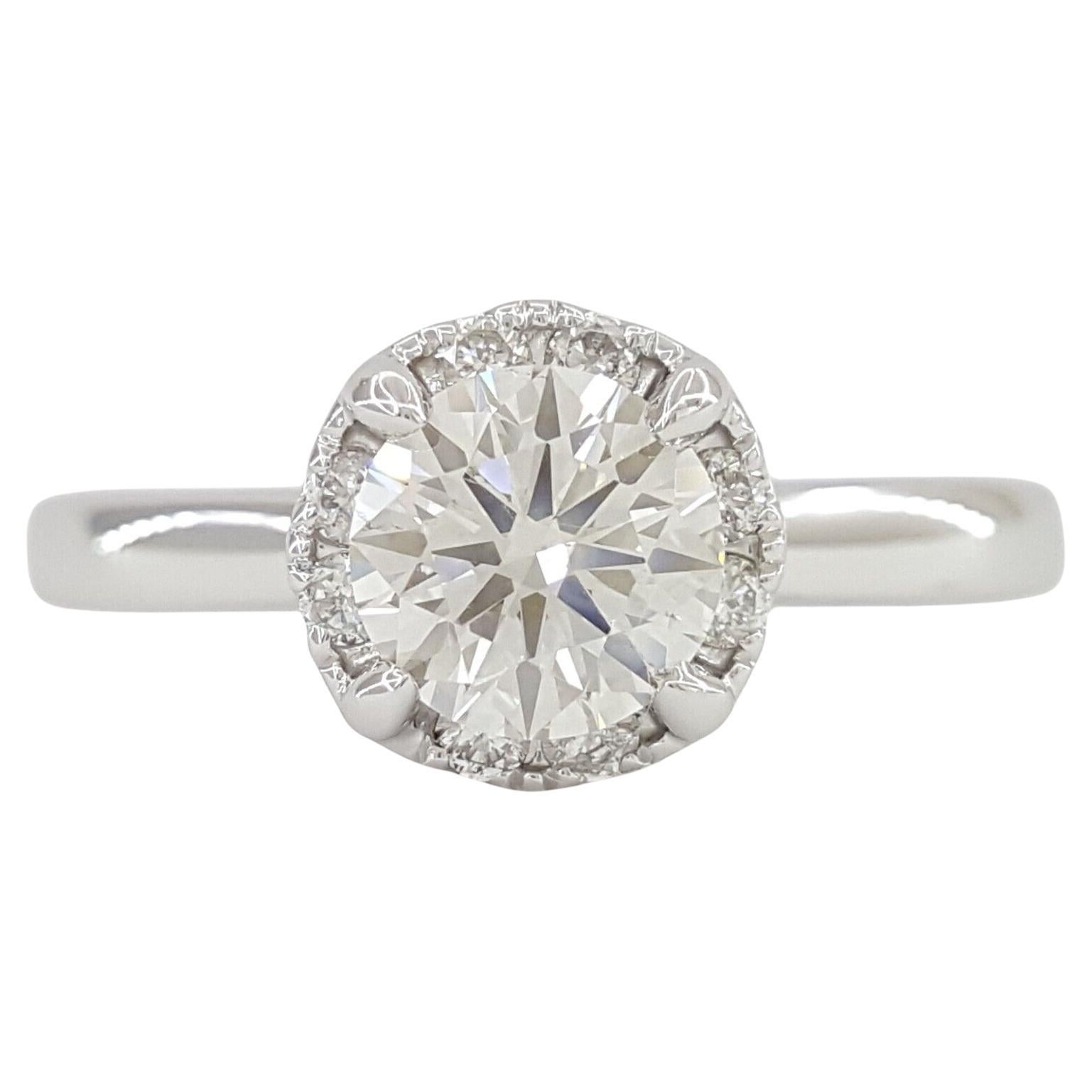1.22 Round Brilliant Cut Engagement Ring For Sale