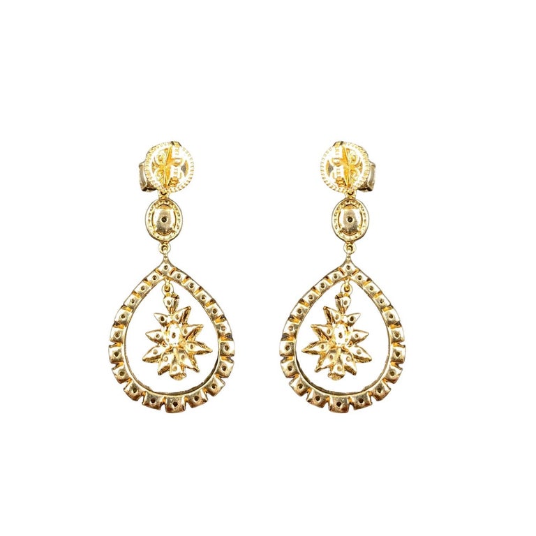 12.20 Carat Natural Fancy Natural Yellow Diamond Drop Earrings For Sale ...