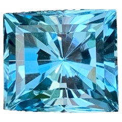 12.20 Carat Natural Loose Blue Topaz Modified Princess Cut African Gemstone