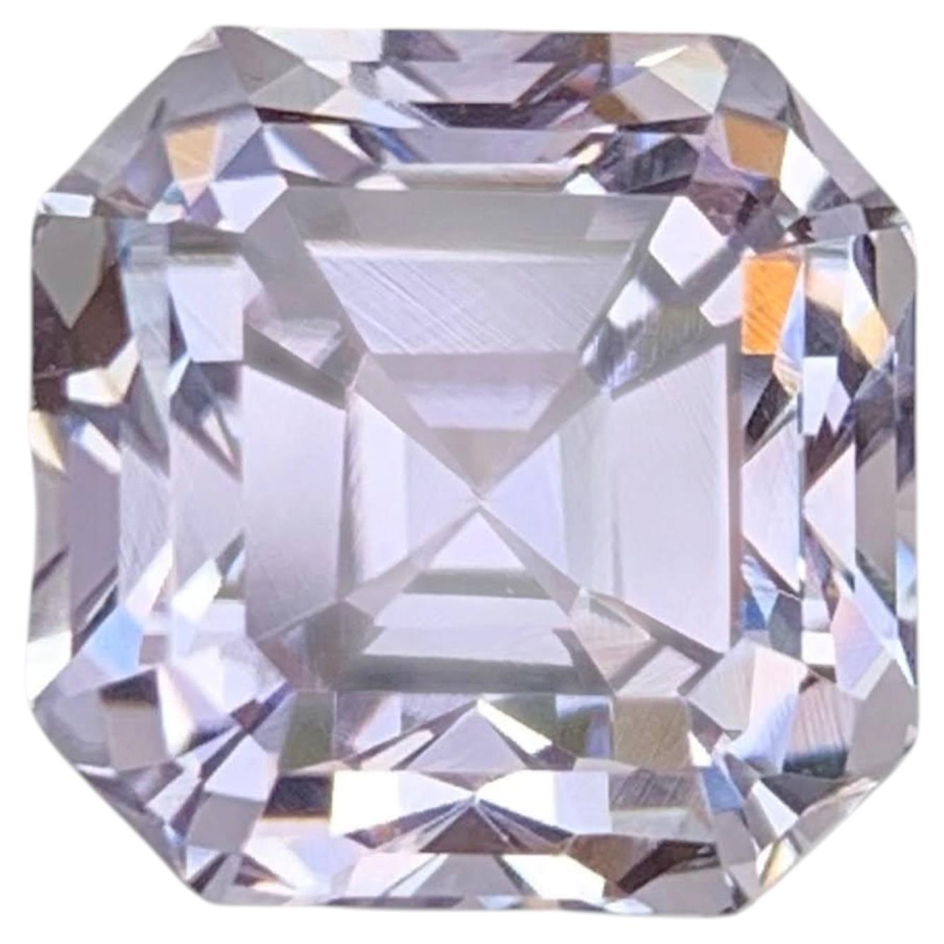12.20 Carat Natural Loose Purple Kunzite Stone Asscher Cut Afghan Gemstone