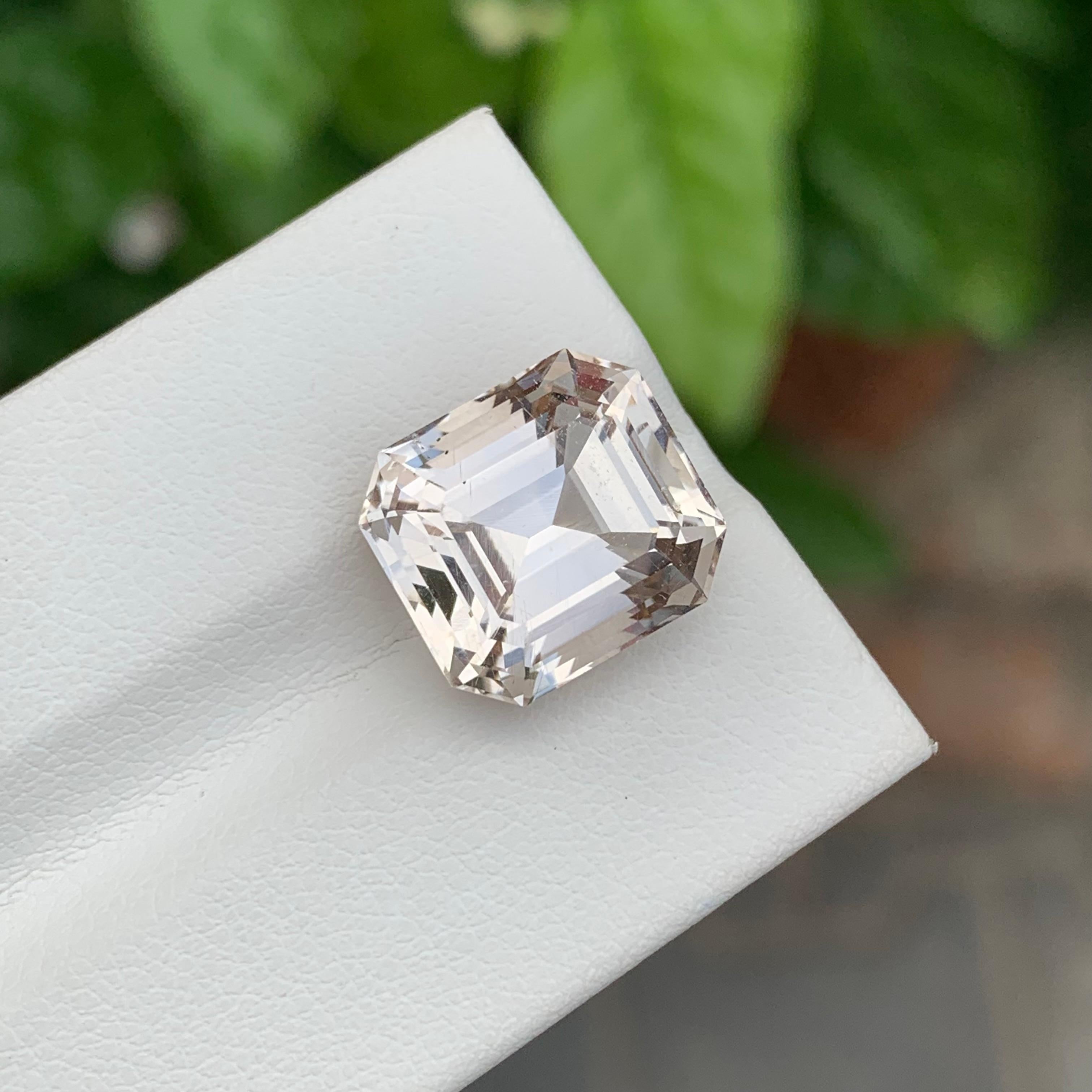 Taglio Asscher 12,20 Carati Nature sciolti di Topazio di Skardu a forma di asse per gioielli in vendita