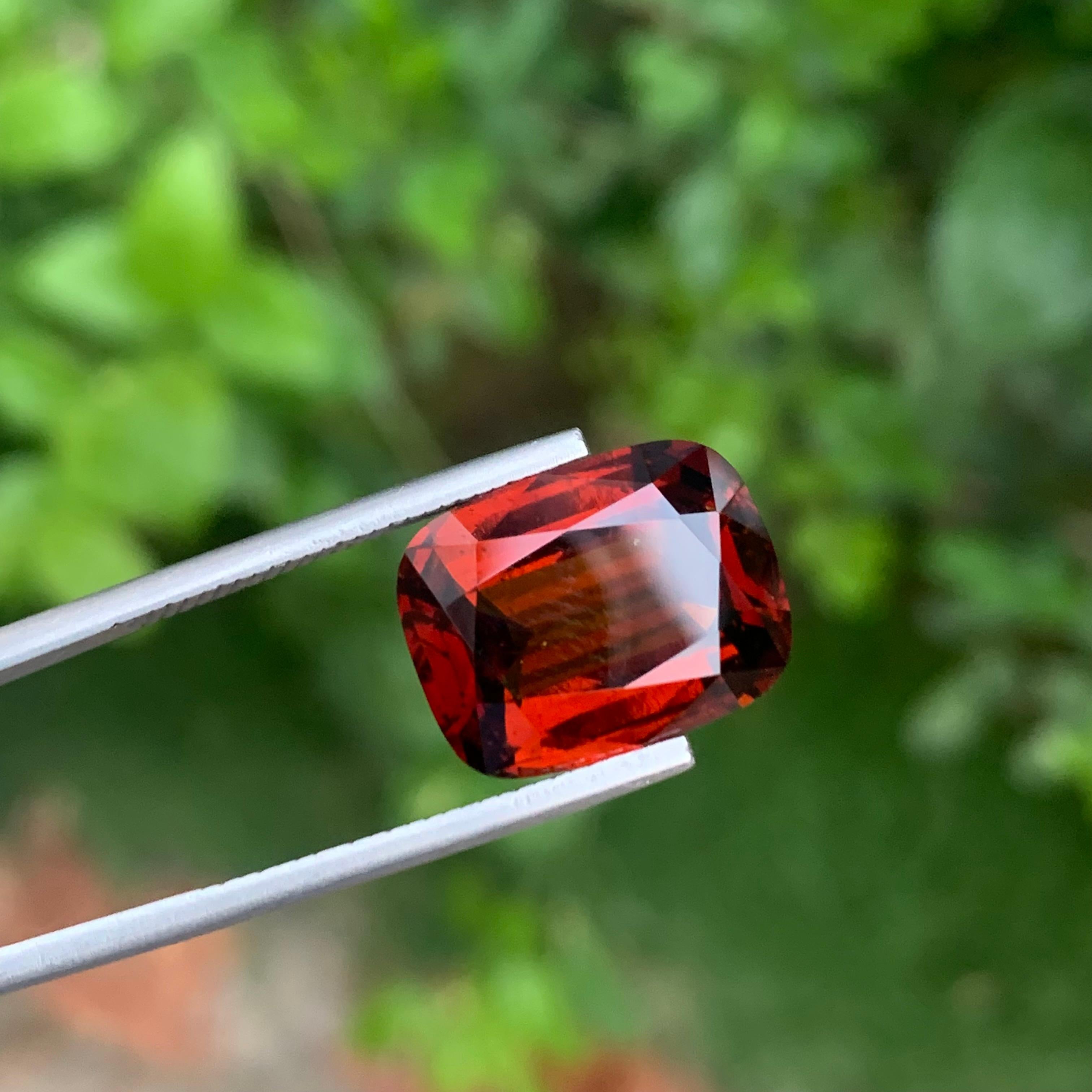 12,20 carati di granato spessartino naturale sfuso a forma di cuscino per collana in vendita 2